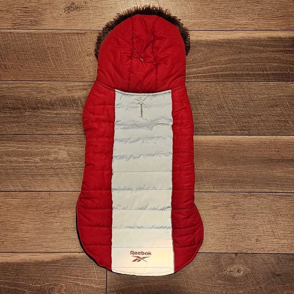 Reebox Red Dog Fleece Reflective Hooded Vest Jacket XL